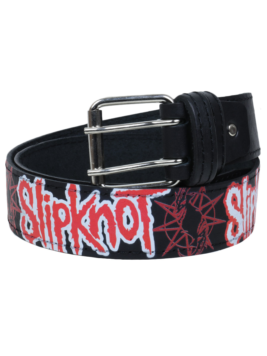 Ремень с аэрографией 45 мм RockMerch Slipknot - фото 1 - rockbunker.ru