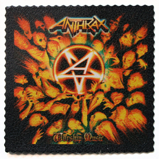 Кожаная нашивка Anthrax - фото 1 - rockbunker.ru