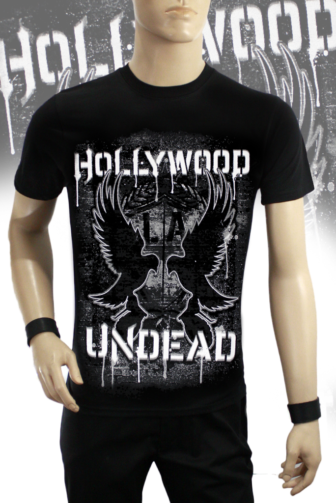 Футболка Hollywood Undead LA - фото 1 - rockbunker.ru