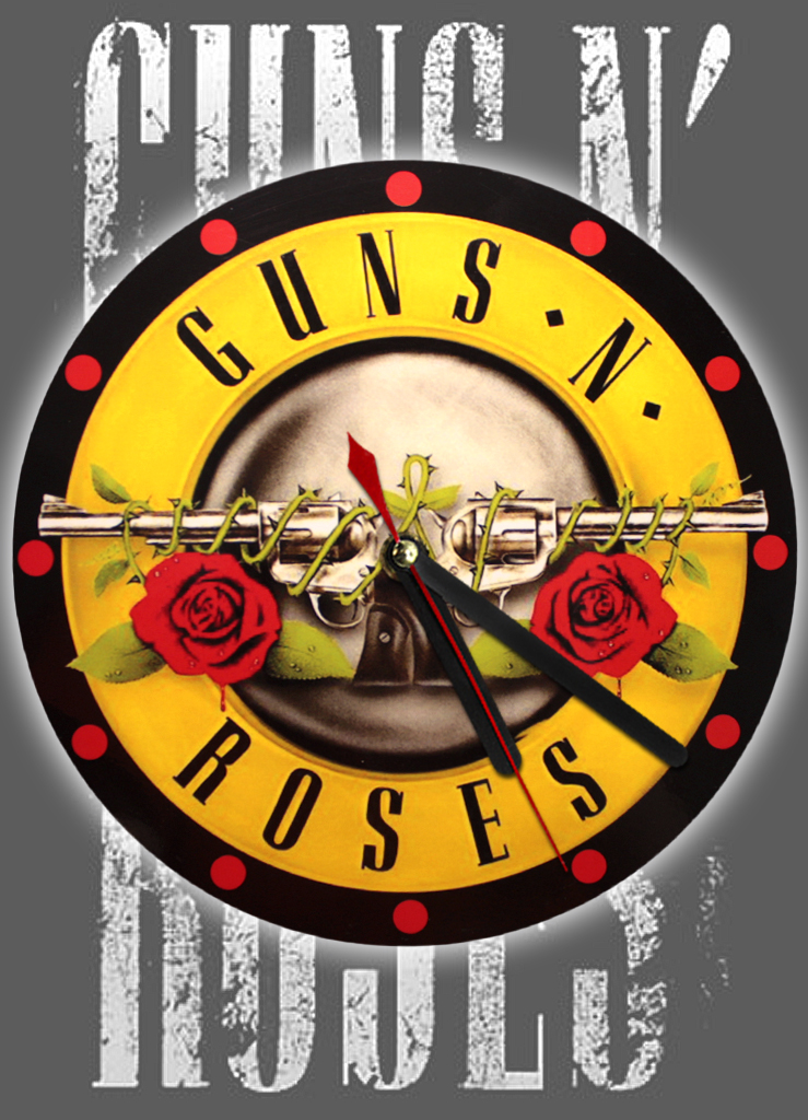 Часы настенные RockMerch Guns n Roses - фото 1 - rockbunker.ru