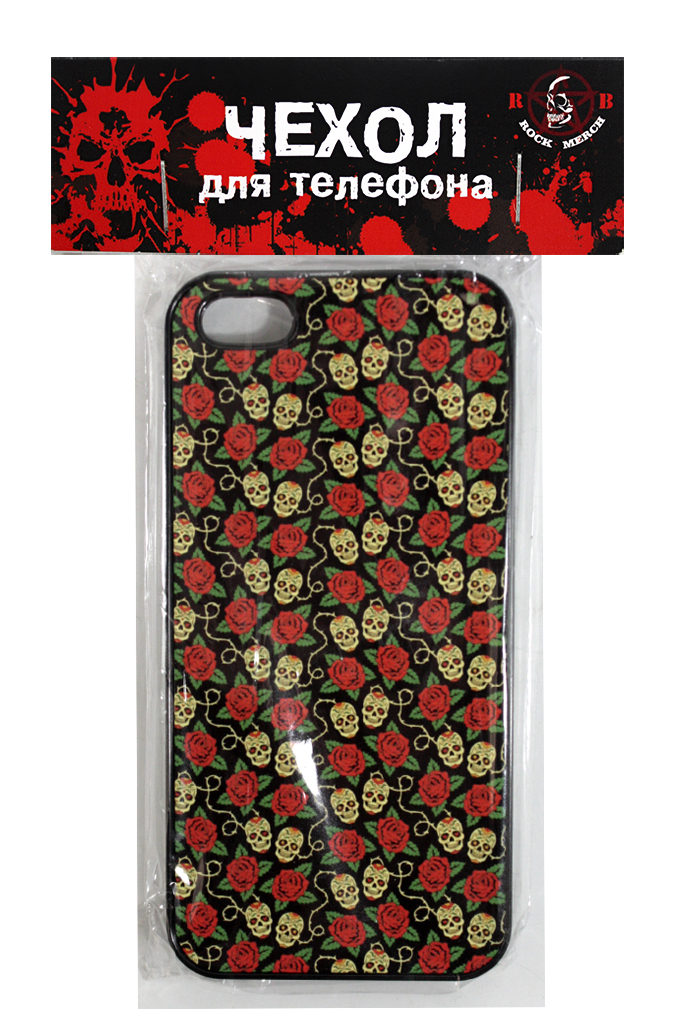 Чехол RockMerch для Apple iPhone Skulls and Roses - фото 3 - rockbunker.ru