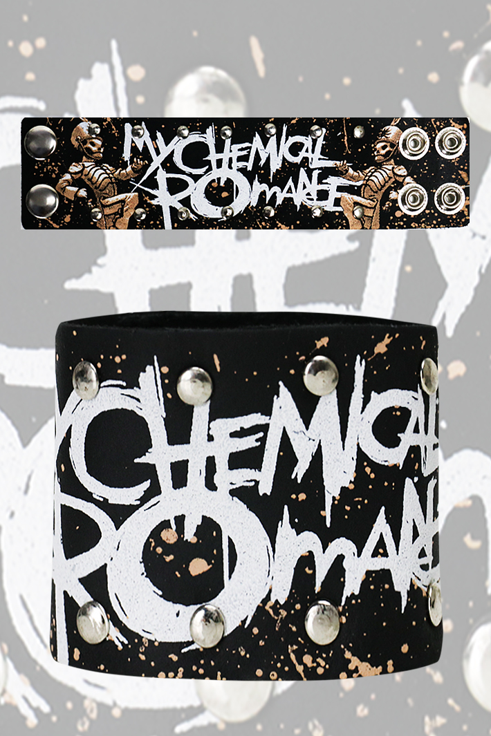 Браслет кожаный My Chemical Romance - фото 1 - rockbunker.ru