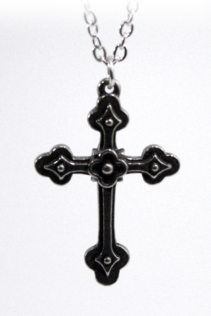 Кулон Alchemy Gothic P698 Gothic Devotion Cross - фото 1 - rockbunker.ru