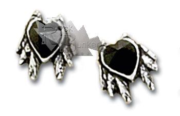 Серьга Alchemy Gothic E208 Black Heart - фото 1 - rockbunker.ru