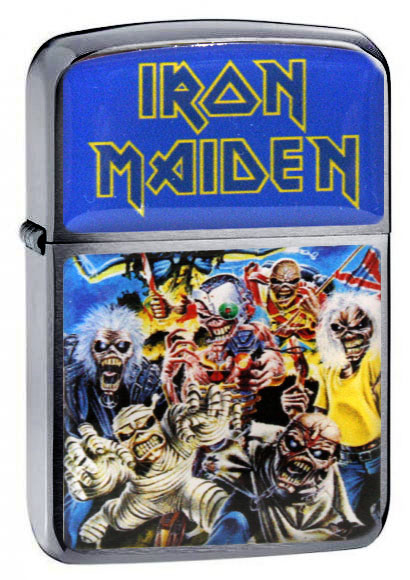 Зажигалка RockMerch Iron Maiden - фото 1 - rockbunker.ru