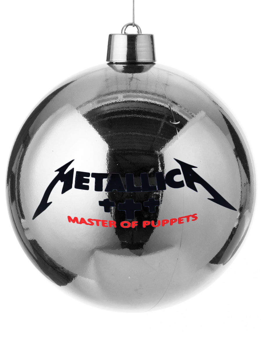 Елочный шар RockMerch Metallica Master Of Puppets серебряный - фото 1 - rockbunker.ru