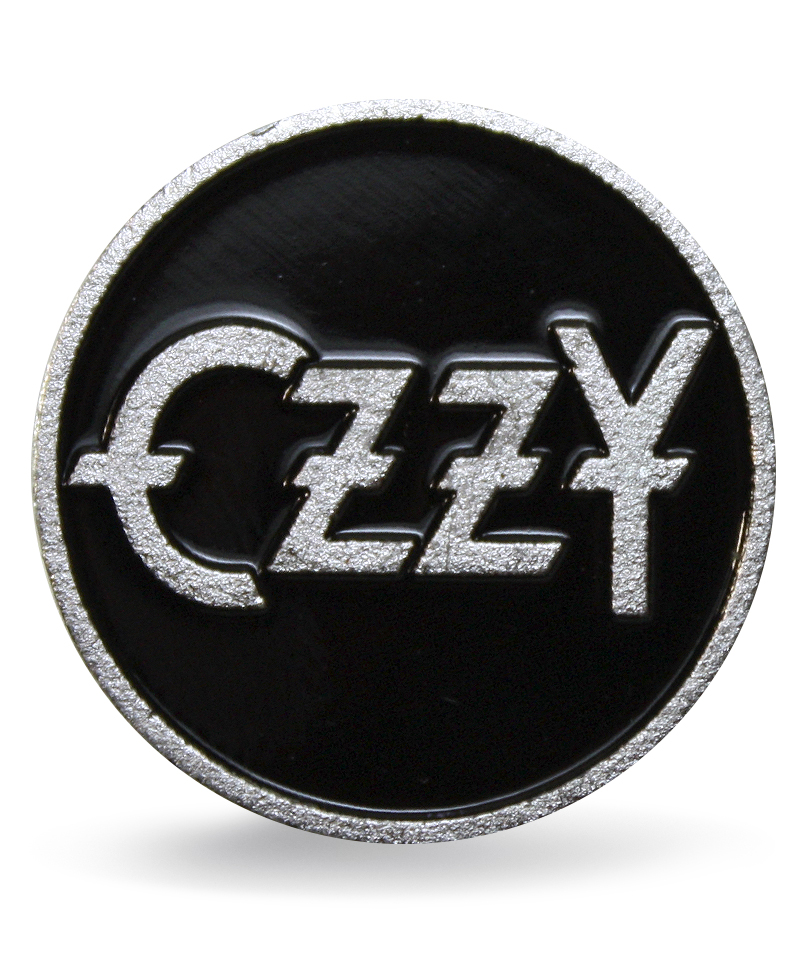 Значок алюминиевый Ozzy Ozbourne - фото 1 - rockbunker.ru