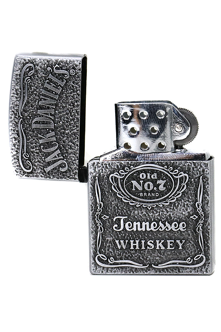 Зажигалка газовая Jack Daniels серая - фото 2 - rockbunker.ru