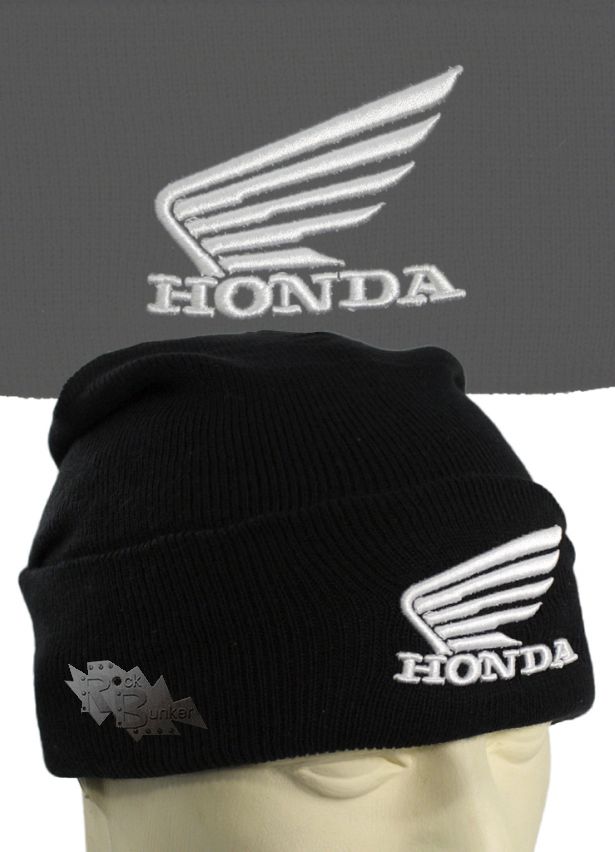 Шапка Honda чёрно-белая - фото 2 - rockbunker.ru