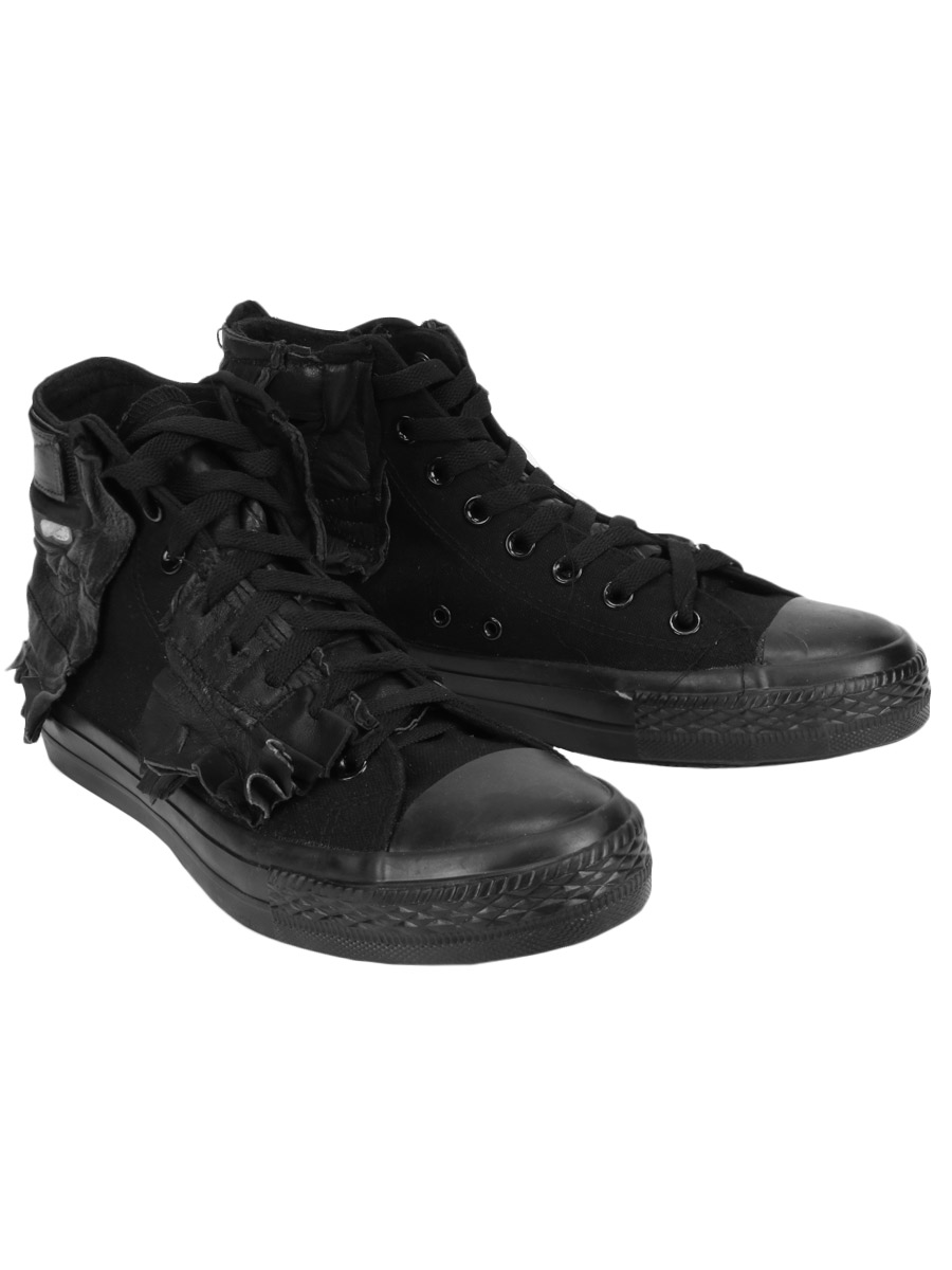 Кастомные кеды Converse Black - фото 1 - rockbunker.ru