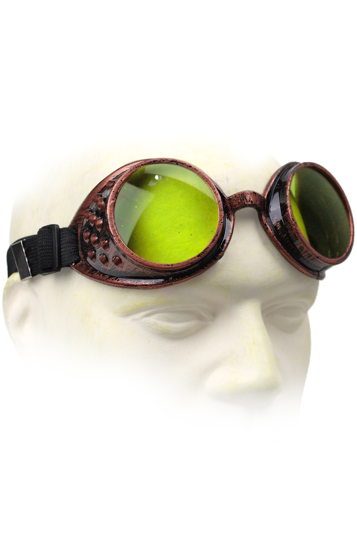 Кибер-очки гогглы светло-зеленые - фото 1 - rockbunker.ru