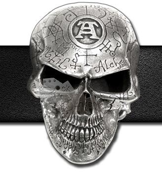 Пряжка Alchemy Gothic B69 Omega Skull - фото 1 - rockbunker.ru
