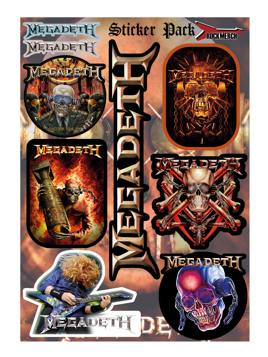 Стикерпак RockMerch Megadeth - фото 1 - rockbunker.ru