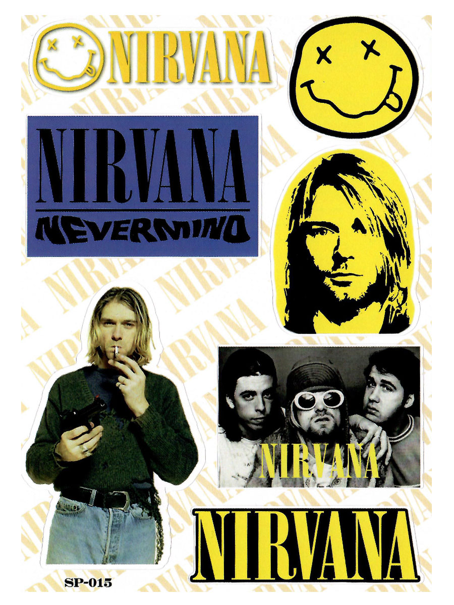 Набор стикеров Nirvana - фото 2 - rockbunker.ru