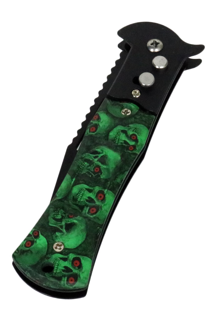 Нож складной Зеленые скелеты - фото 1 - rockbunker.ru