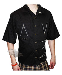Рубашка Hacker 035 с короткими рукавами - фото 1 - rockbunker.ru