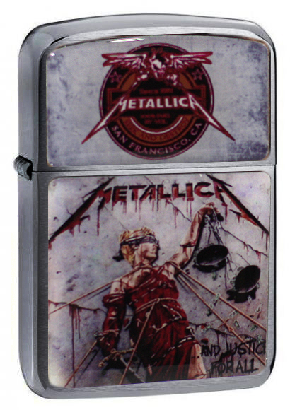 Зажигалка RockMerch Metallica And justice - фото 1 - rockbunker.ru
