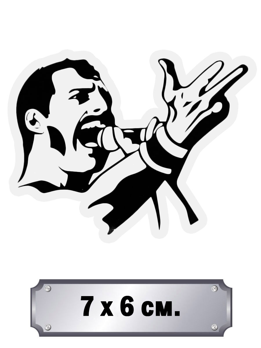 Стикер Freddie Mercury - фото 1 - rockbunker.ru