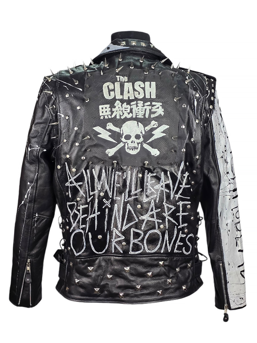 Косуха кастомная кожаная The Clash - фото 2 - rockbunker.ru