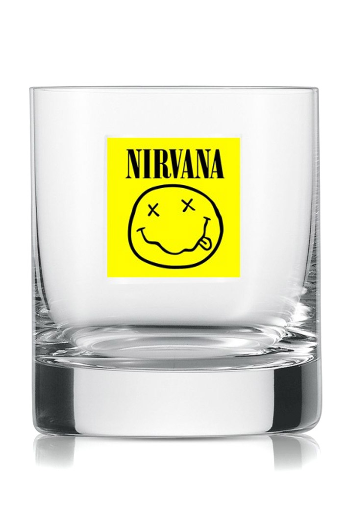 Стакан для виски Rock Merch Nirvana - фото 1 - rockbunker.ru