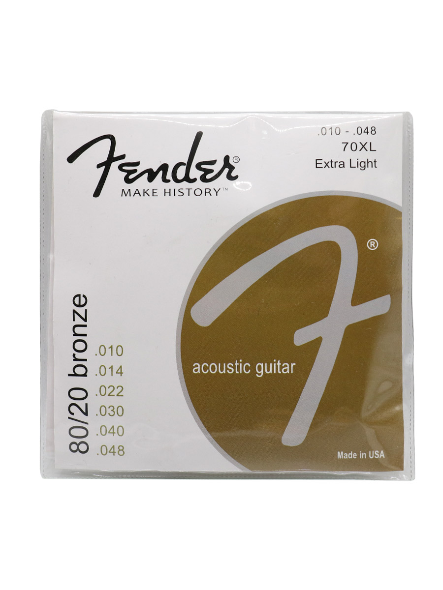 Комплект бронзовых струн для акустической гитары Fender 010/048 70 XL extra light - фото 1 - rockbunker.ru
