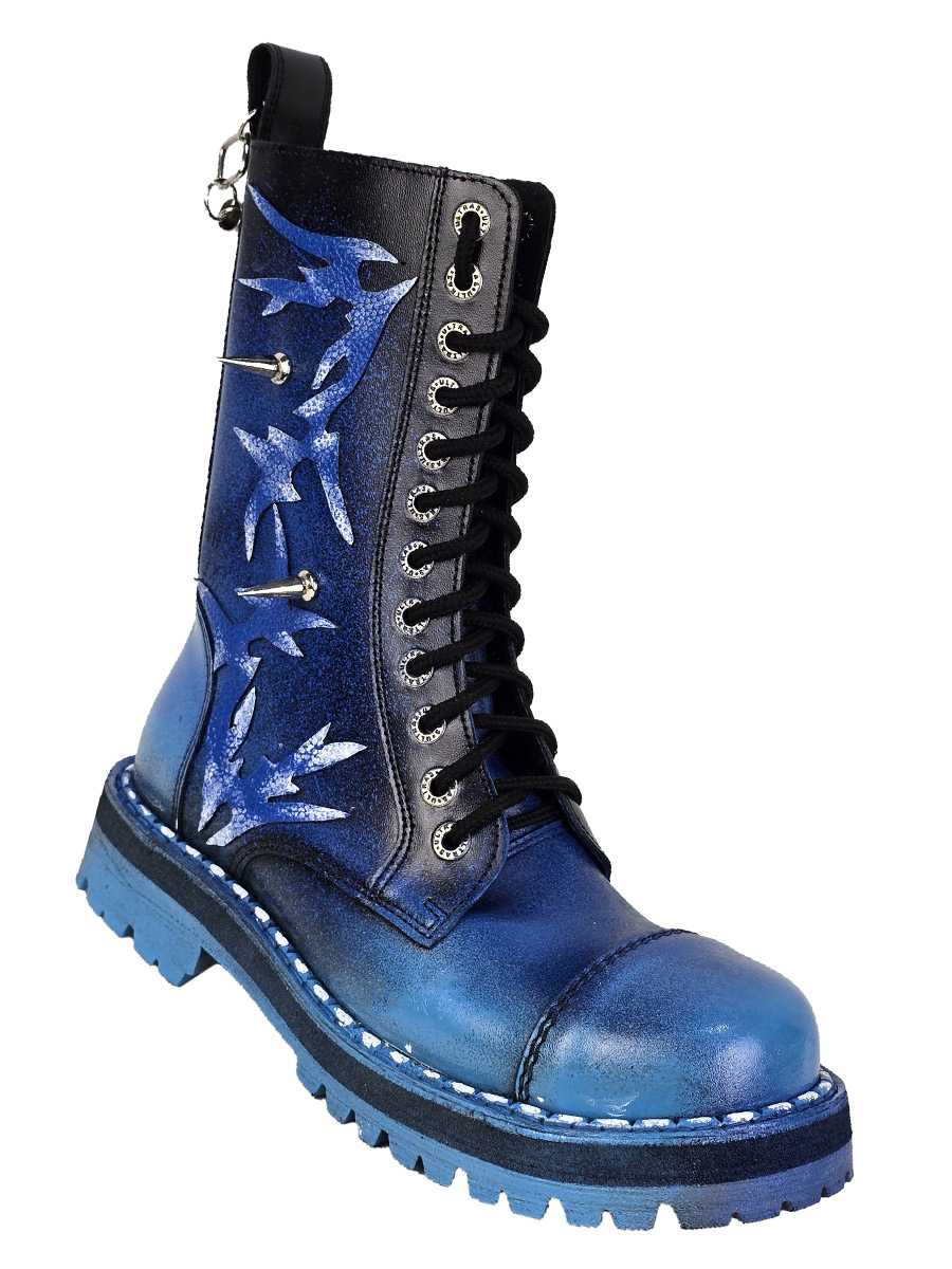 Ботинки кожаные кастомные Tribal - фото 1 - rockbunker.ru