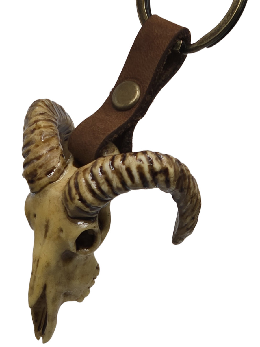 Брелок Череп Барана - фото 2 - rockbunker.ru