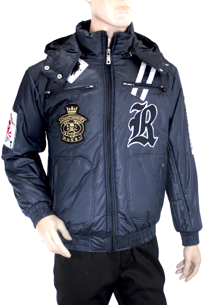 Куртка Championship с нашивками синяя - фото 1 - rockbunker.ru