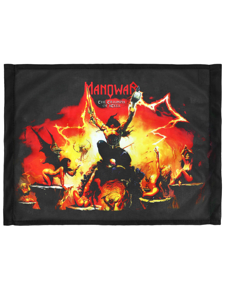 Флаг автомобильный Manowar - фото 2 - rockbunker.ru
