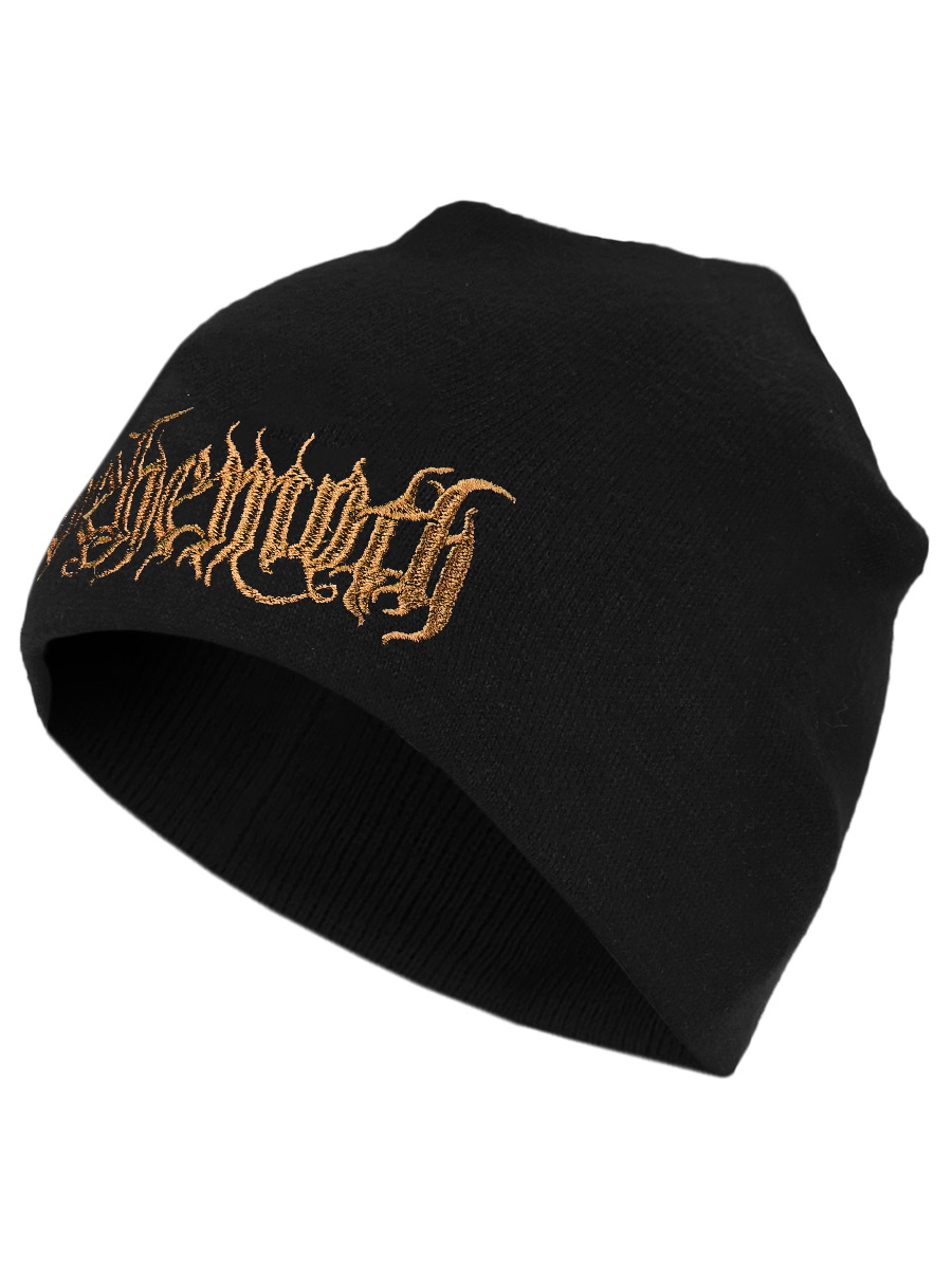 Шапка Behemoth коричневая вышивка - фото 2 - rockbunker.ru