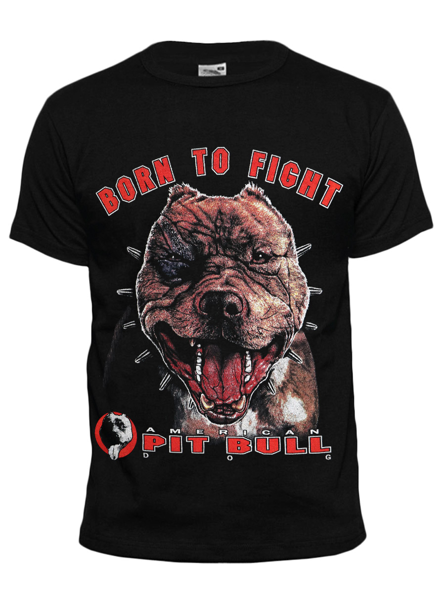 Футболка Born To Fight Pit Bull - фото 1 - rockbunker.ru