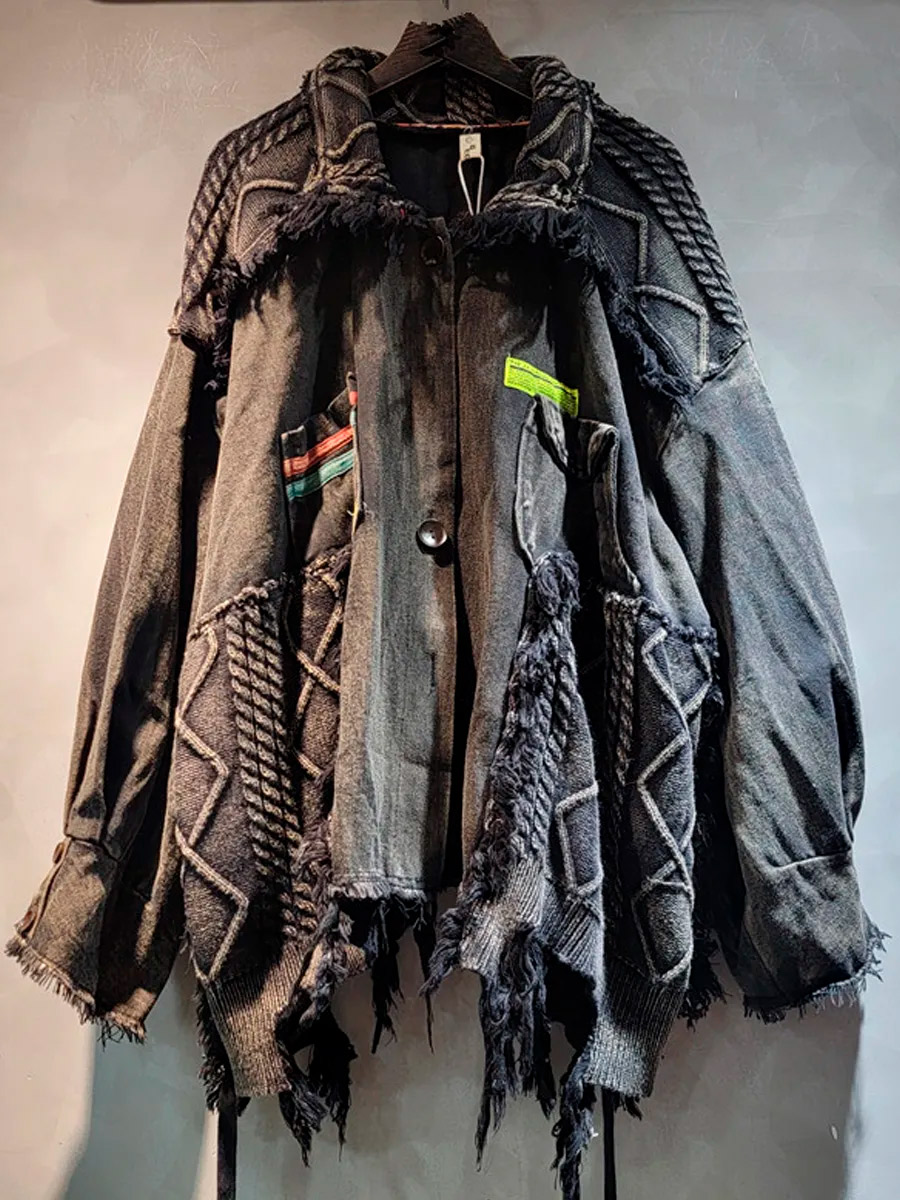 Куртка Oversize Черная - фото 1 - rockbunker.ru