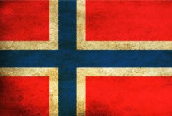 Наклейка-стикер Флаг Норвегии - фото 1 - rockbunker.ru