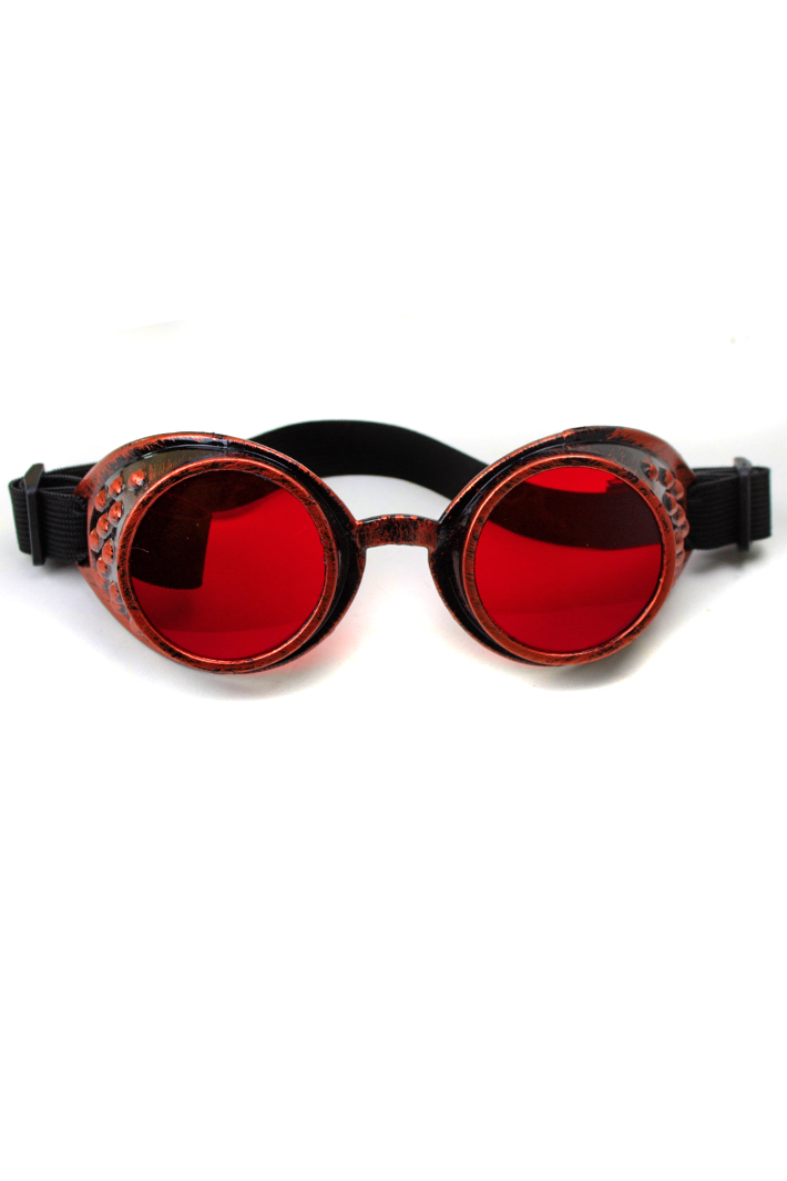 Кибер-очки гогглы красные - фото 2 - rockbunker.ru