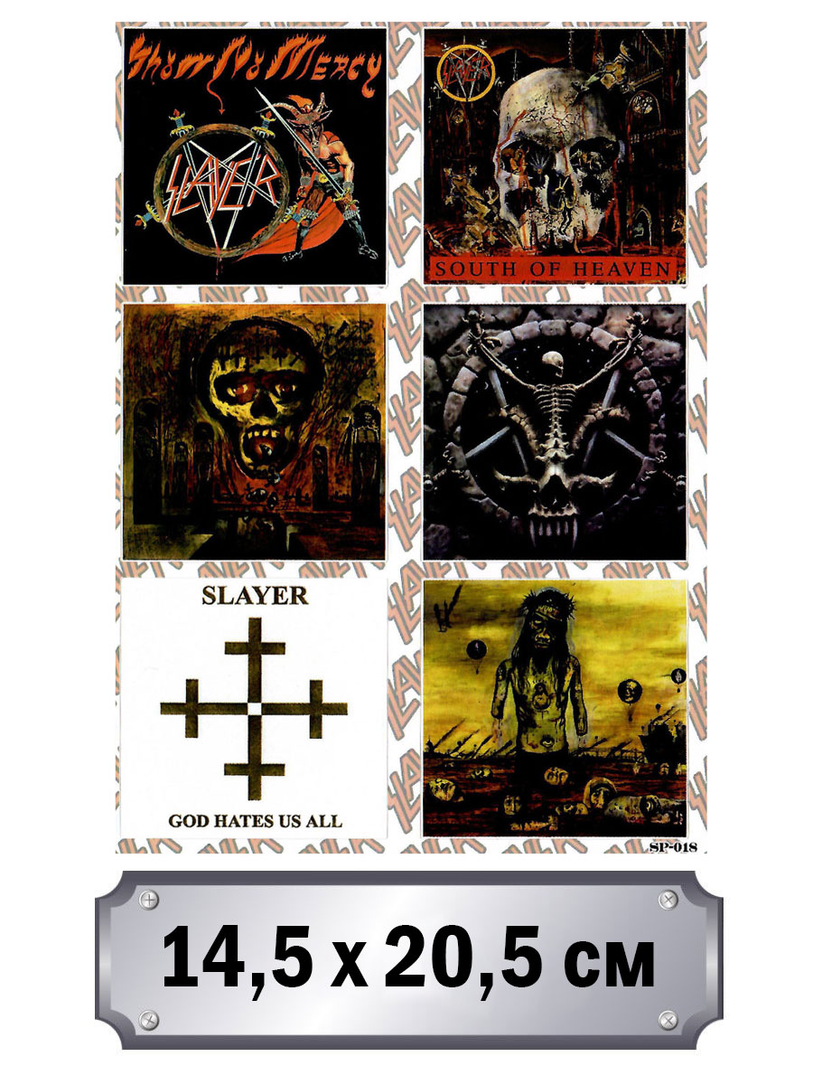 Набор стикеров Slayer - фото 1 - rockbunker.ru