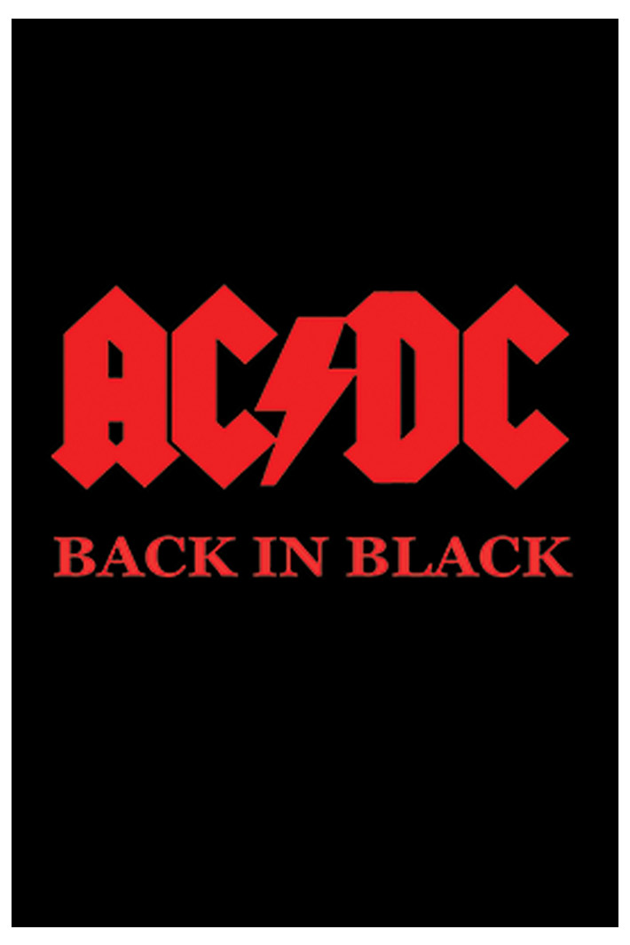 Плед AC DC Back in black - фото 1 - rockbunker.ru