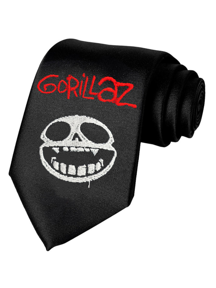 Галстук Gorillaz - фото 1 - rockbunker.ru
