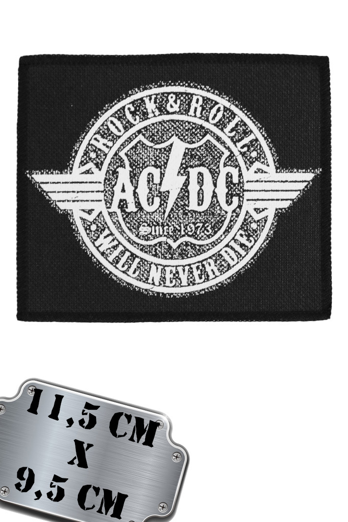 Нашивка AC DC - фото 1 - rockbunker.ru