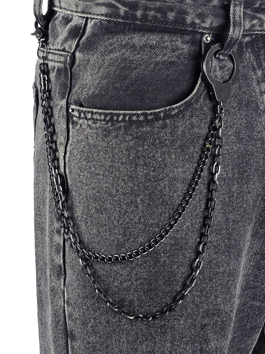 Цепь декоративная Черная Наручник - фото 1 - rockbunker.ru