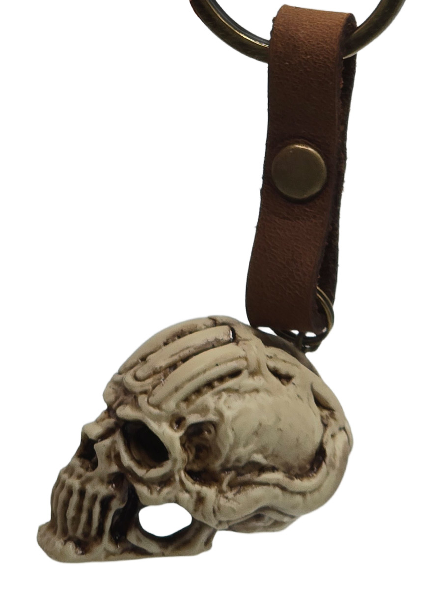 Брелок Череп Киборга - фото 2 - rockbunker.ru