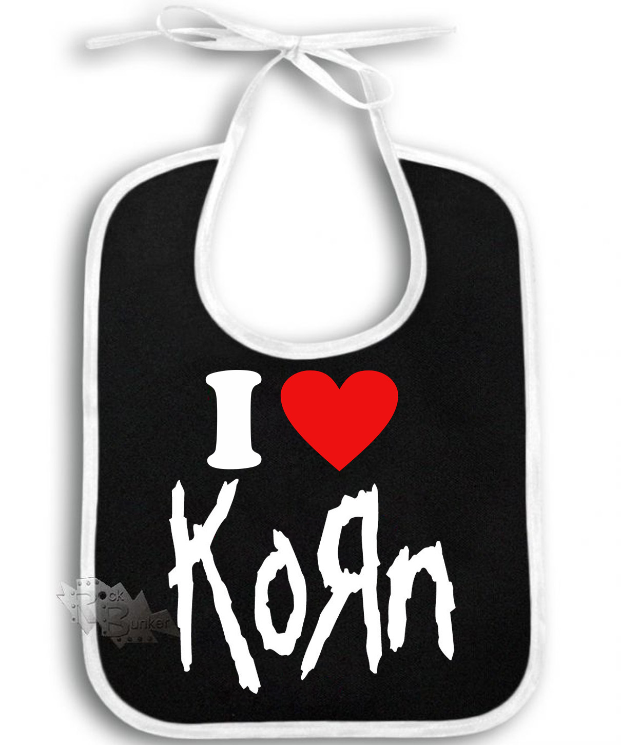 Слюнявчик I Love Korn - фото 1 - rockbunker.ru