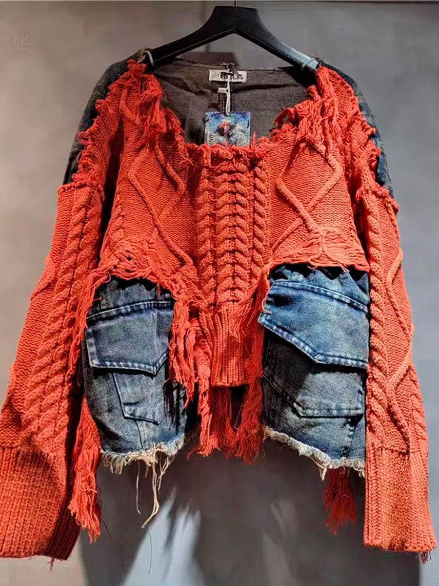 Свитер RockBunker  Oversize Красный - фото 1 - rockbunker.ru