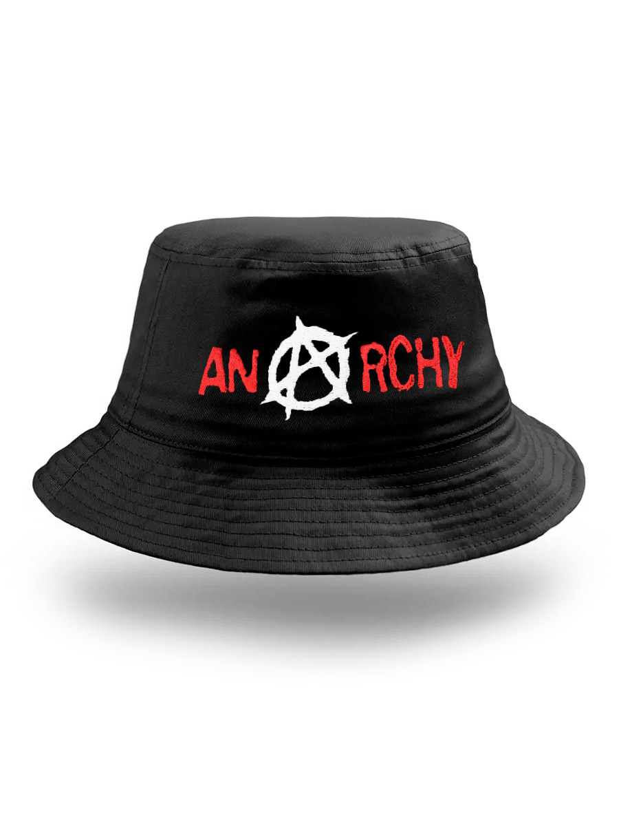 Панама RockMerch Anarchy черная - фото 1 - rockbunker.ru