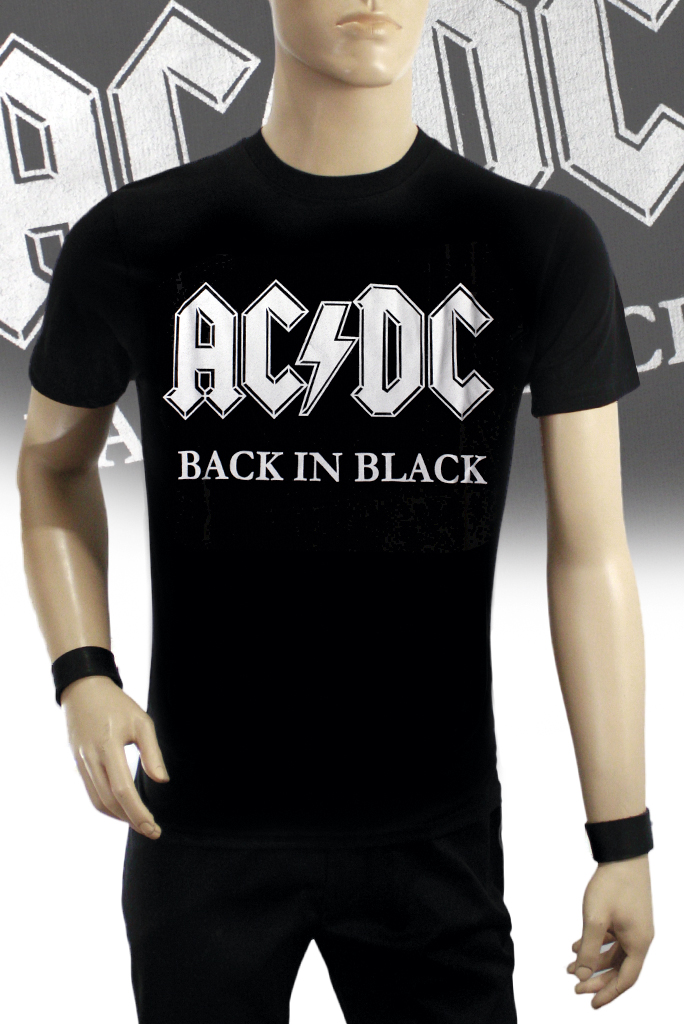 Футболка Hot Rock AC DC Black in Black - фото 1 - rockbunker.ru