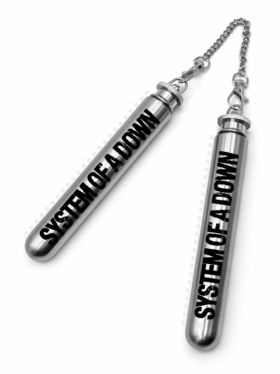 Фляги-нунчаки с гравировкой  System Of A Down - фото 1 - rockbunker.ru