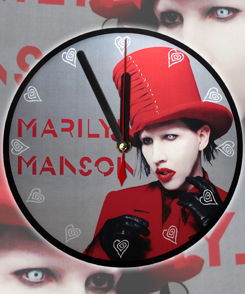Часы настенные RockMerch Marilyn Manson - фото 1 - rockbunker.ru