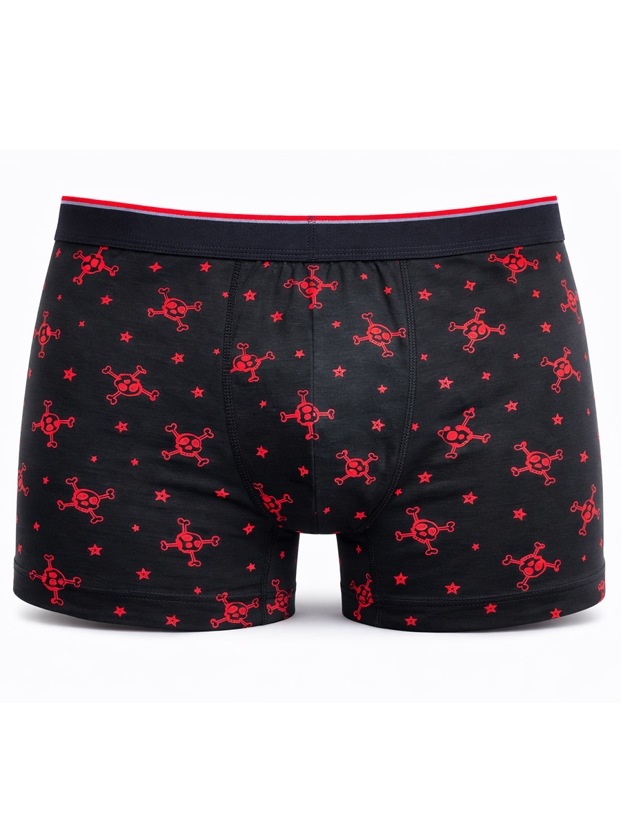 Трусы Роджер черные - фото 1 - rockbunker.ru