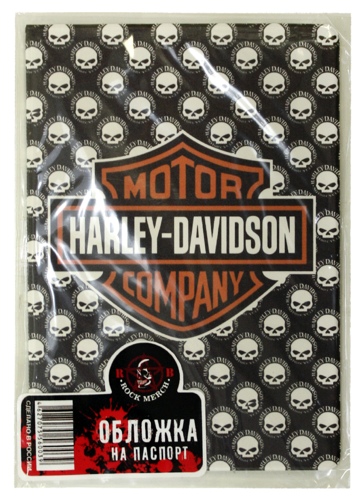 Обложка на паспорт RockMerch Harley Davidson - фото 4 - rockbunker.ru