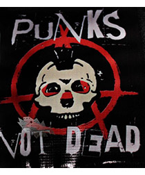 Кошелек Punks not dead череп - фото 1 - rockbunker.ru