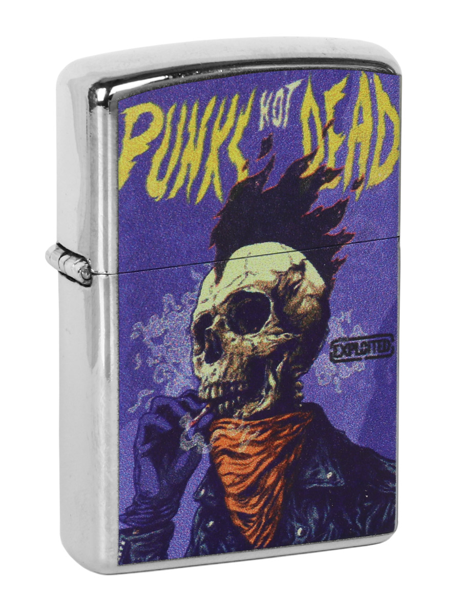 Зажигалка RockMerch с принтом Punks Not Dead - фото 1 - rockbunker.ru